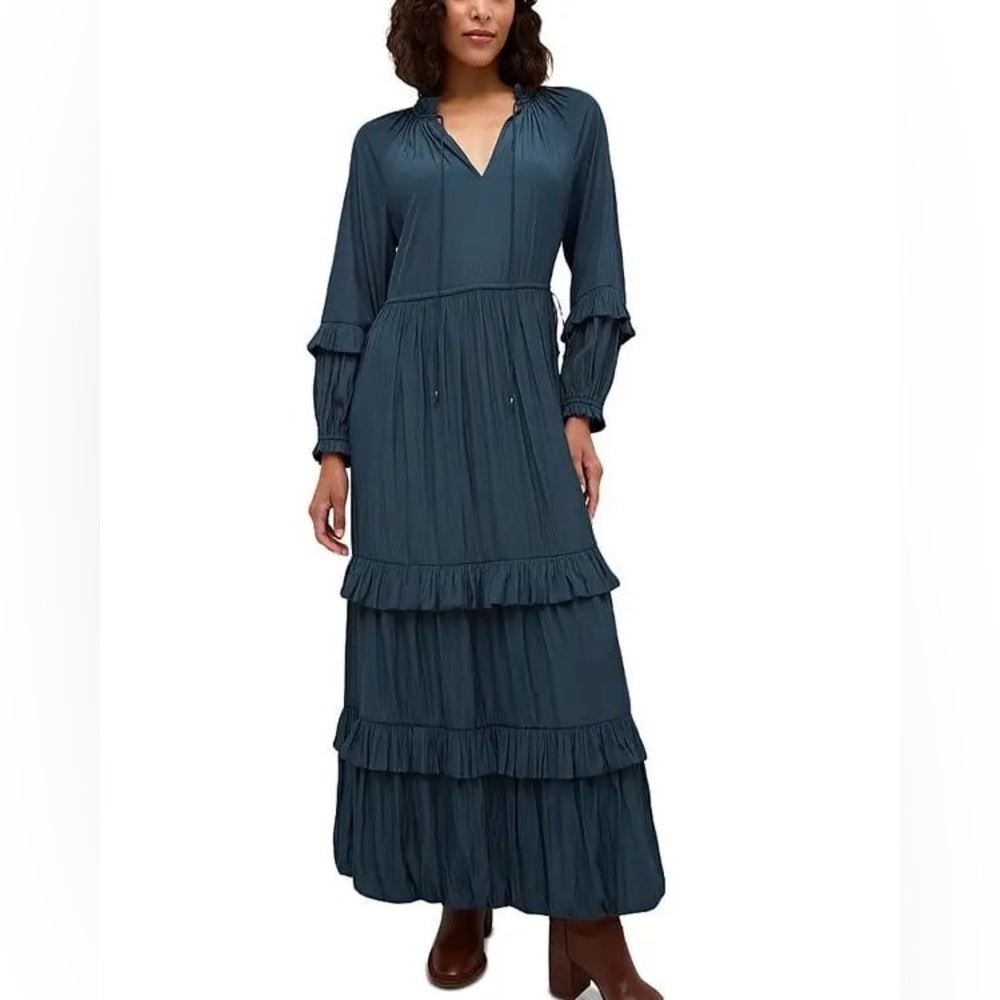 MARIE OLIVER cove dress in space blue Small